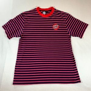 Santa Cruz mens stripped shirt medium skateboard surf